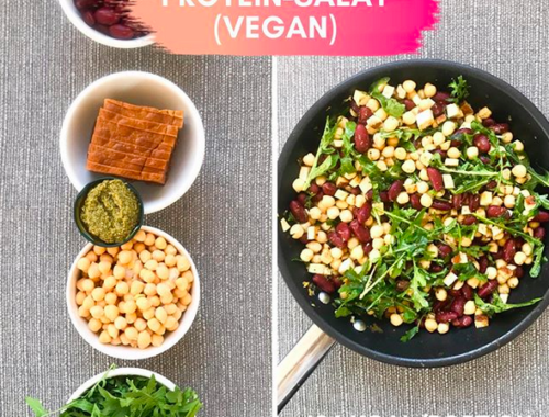 Low Carb Rezept für veganen Protein-Salat